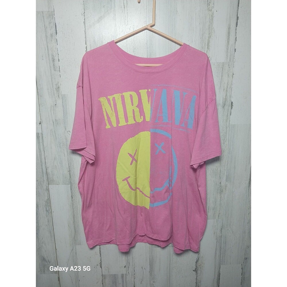 Nirvana Graphic Band Tee Womens XXL 2 Sided Throwback '93 Tour Reproduction